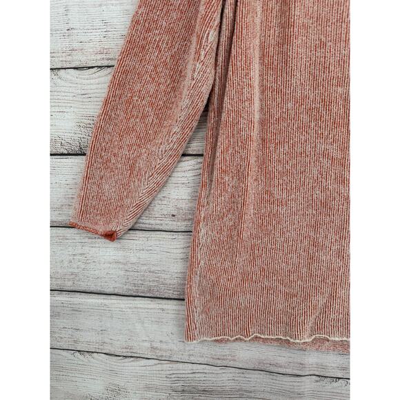 Free People Striped Super Soft Tunic Sweater Womens Small Pink Orange White - Picture 6 of 12